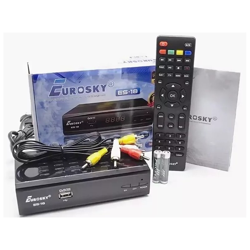 Tv es pro. Приставка Eurosky es-18. T2 цифровой эфирный тюнер Eurosky es-18. Тюнер для приставки Eurosky es-18. Цифровая приставка Eurosky es-16.